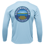 Saltwater Born Shirts State of Florida USA Freshwater Born Girl's Long Sleeve UPF 50+ Dry-Fit Shirt