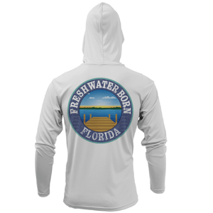 Saltwater Born Shirts State of Florida USA Freshwater Born Men's Long Sleeve UPF 50+ Dry-Fit Hoodie