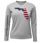 Saltwater Born Shirts State of Florida USA Freshwater Born Women's Long Sleeve UPF 50+ Dry-Fit Shirt