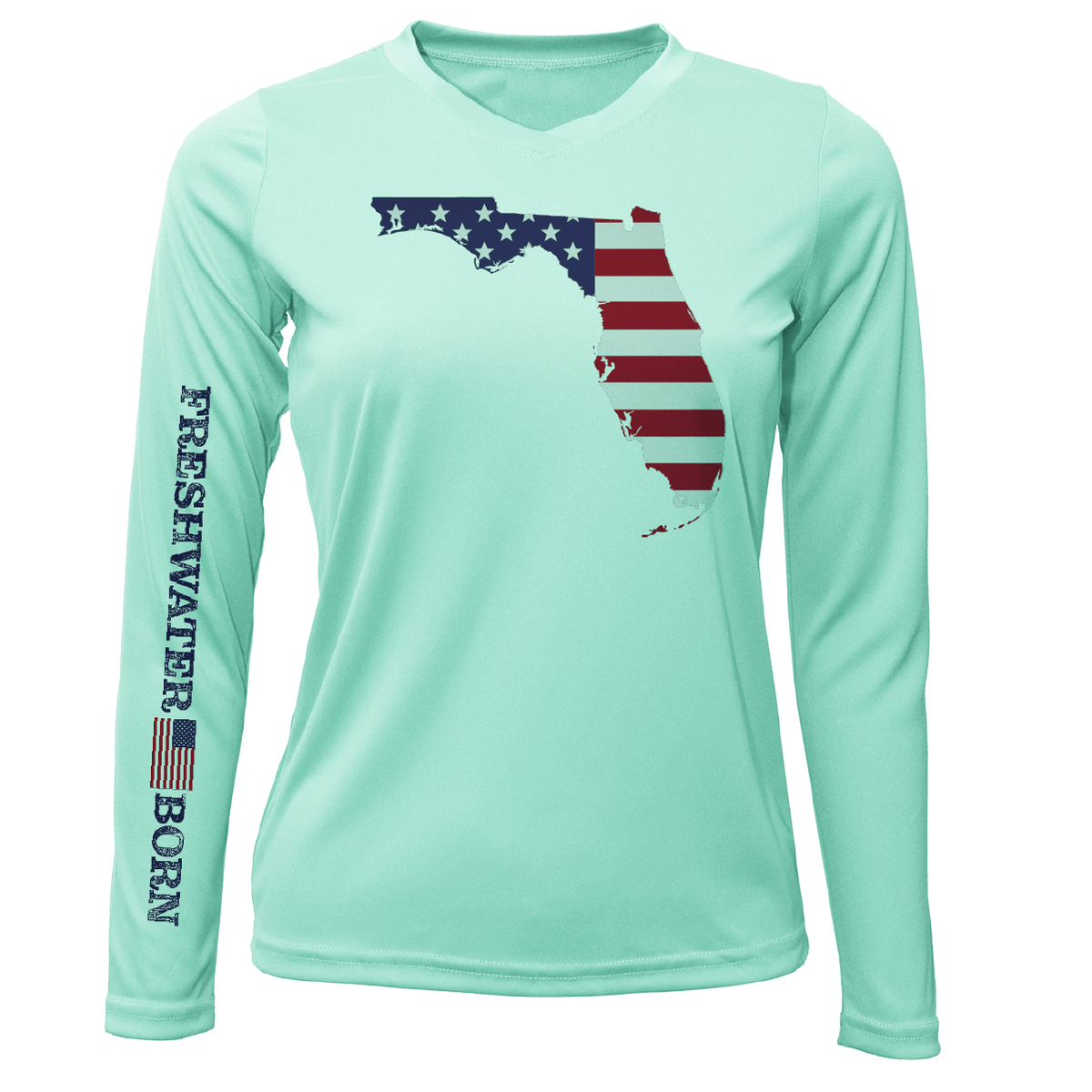 State of Florida USA Freshwater Born Women's Long Sleeve UPF 50+