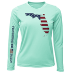 Saltwater Born Shirts State of Florida USA Freshwater Born Women's Long Sleeve UPF 50+ Dry-Fit Shirt