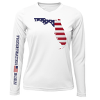 Saltwater Born Shirts State of Florida USA Freshwater Born Women's Long Sleeve UPF 50+ Dry-Fit Shirt