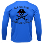 SALTWATER BORN Shirts Tampa Bay "All For Rum and Rum For All" Long Sleeve UPF 50+ Dry-Fit Shirt