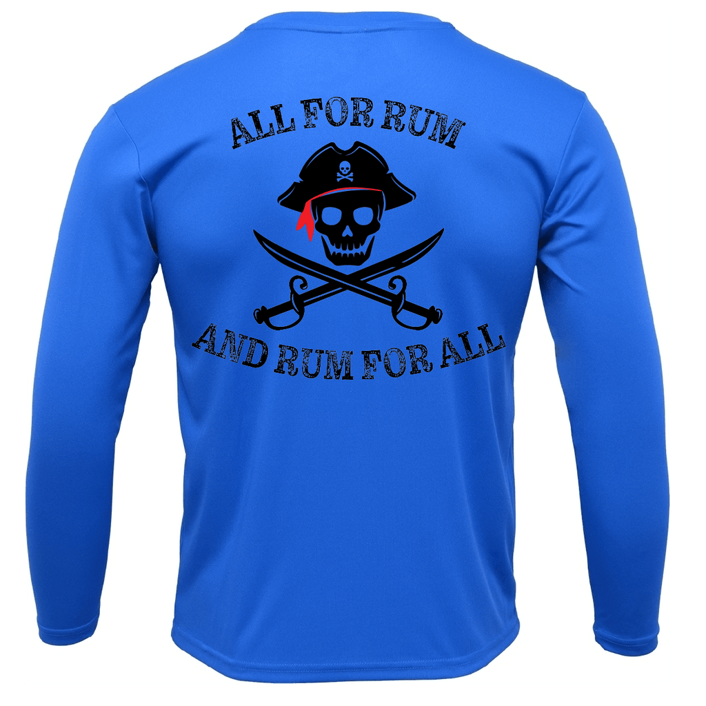 SALTWATER BORN Shirts Tampa Bay "All For Rum and Rum For All" Long Sleeve UPF 50+ Dry-Fit Shirt