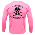 SALTWATER BORN Shirts Tampa Bay "All For Rum and Rum For All" Long Sleeve UPF 50+ Dry-Fit Shirt