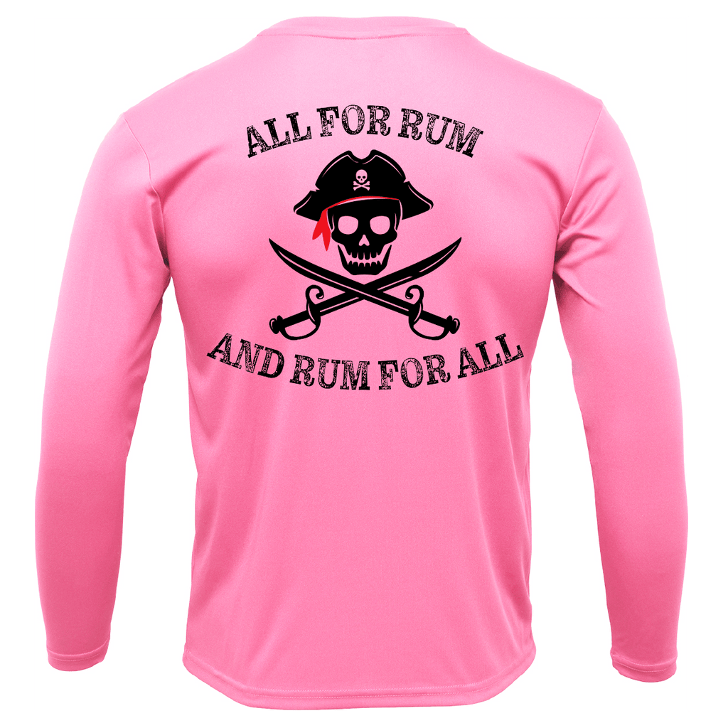 SALTWATER BORN Shirts Tampa Bay "All For Rum and Rum For All" Long Sleeve UPF 50+ Dry-Fit Shirt