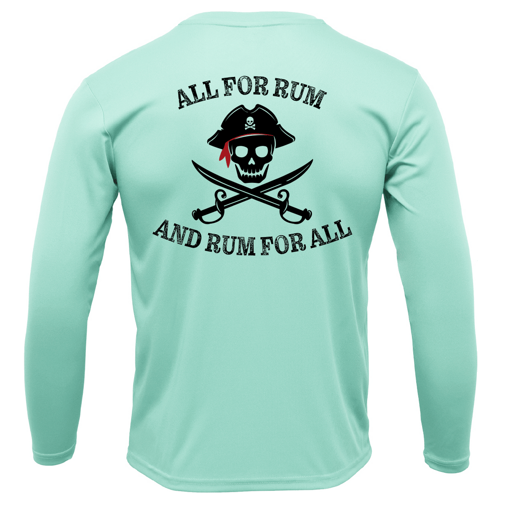 SALTWATER BORN Shirts Tampa Bay "All For Rum and Rum For All" Long Sleeve UPF 50+ Dry-Fit Shirt