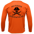 SALTWATER BORN Shirts Tampa Bay "All For Rum and Rum For All" Long Sleeve UPF 50+ Dry-Fit Shirt