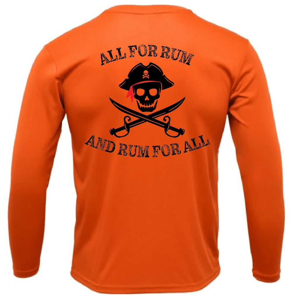 SALTWATER BORN Shirts Tampa Bay "All For Rum and Rum For All" Long Sleeve UPF 50+ Dry-Fit Shirt