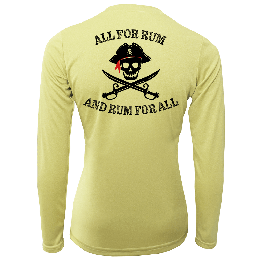 Saltwater Born Shirts Tampa Bay "All for Rum and Rum For All" Women's Long Sleeve UPF 50+ Dry-Fit Shirt