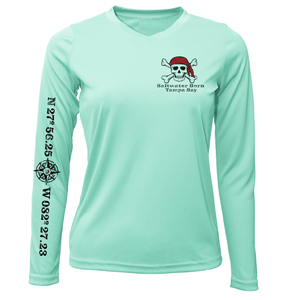 Saltwater Born Shirts Tampa Bay Blackbeard Women's Long Sleeve UPF 50+ Dry-Fit Shirt