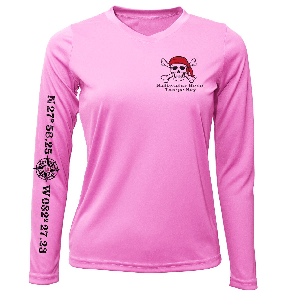 Saltwater Born Shirts Tampa Bay Blackbeard Women's Long Sleeve UPF 50+ Dry-Fit Shirt