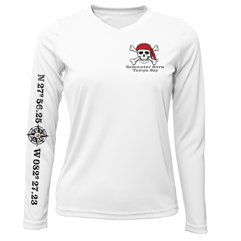 Saltwater Born Shirts Tampa Bay Blackbeard Women's Long Sleeve UPF 50+ Dry-Fit Shirt