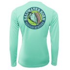 Saltwater Born Shirts Tarpon Springs, FL "Saltwater Hair Don't Care" Long Sleeve UPF 50+ Dry-Fit Shirt