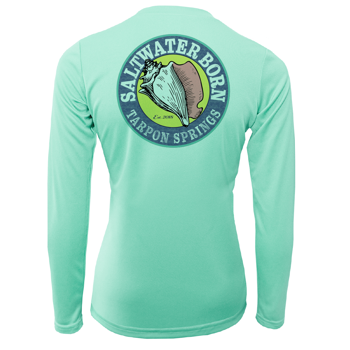 Saltwater Born Shirts Tarpon Springs, FL "Saltwater Hair Don't Care" Long Sleeve UPF 50+ Dry-Fit Shirt