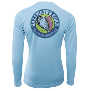 Saltwater Born Shirts Tarpon Springs, FL "Saltwater Hair Don't Care" Long Sleeve UPF 50+ Dry-Fit Shirt