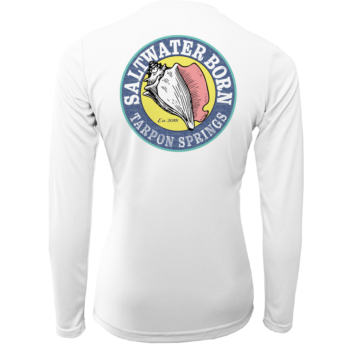 Saltwater Born Shirts Tarpon Springs, FL "Saltwater Hair Don't Care" Long Sleeve UPF 50+ Dry-Fit Shirt