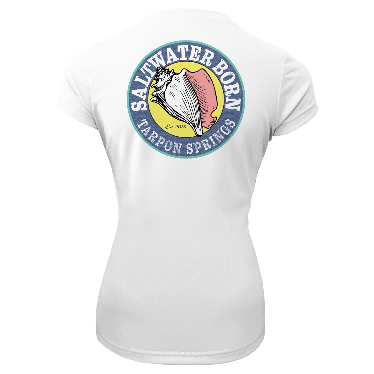 Saltwater Born Shirts Tarpon Springs Florida Girl Women's Short Sleeve UPF 50+ Dry-Fit Shirt