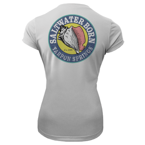 Saltwater Born Shirts Tarpon Springs Florida Girl Women's Short Sleeve UPF 50+ Dry-Fit Shirt
