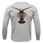 Saltwater Born Shirts & Tops Florida Keys Realistic Lobster Men's Long Sleeve UPF 50+ Dry-Fit Shirt