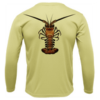 Saltwater Born Shirts & Tops Key West, FL Realistic Lobster Long Sleeve UPF 50+ Dry-Fit Shirt