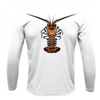 Saltwater Born Shirts & Tops Key West, FL Realistic Lobster Long Sleeve UPF 50+ Dry-Fit Shirt
