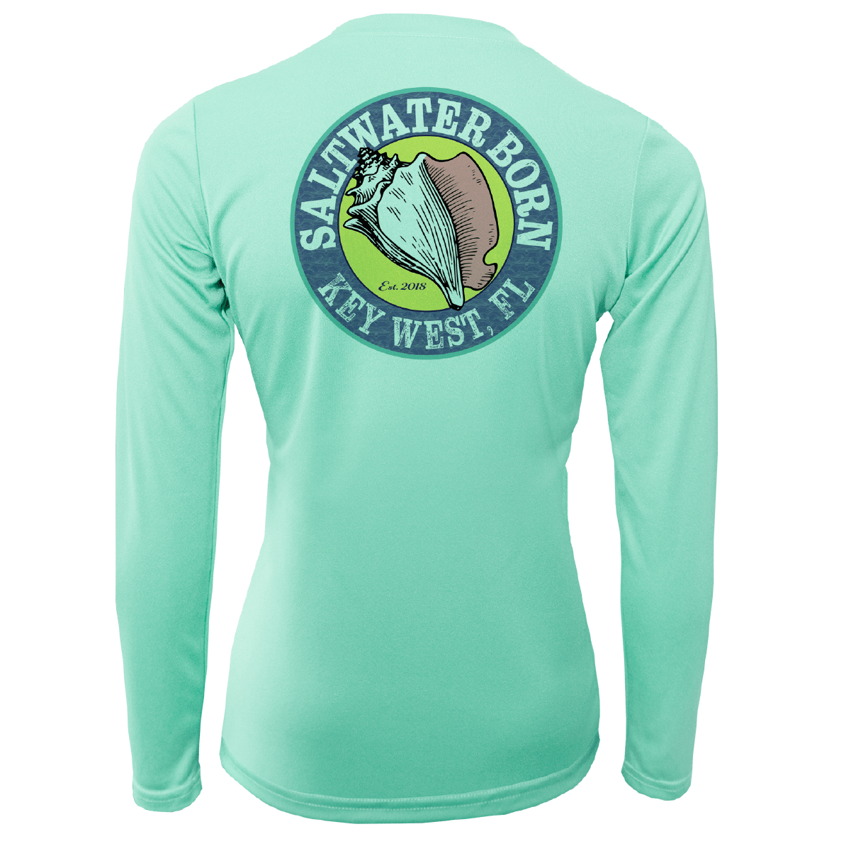 Saltwater Born Shirts & Tops Key West Horseshoe Crab Women's Long Sleeve UPF 50+ Dry-Fit Shirt