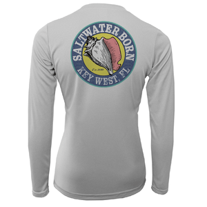 Saltwater Born Shirts & Tops Key West Horseshoe Crab Women's Long Sleeve UPF 50+ Dry-Fit Shirt