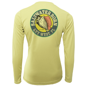 Saltwater Born Shirts & Tops Key West Horseshoe Crab Women's Long Sleeve UPF 50+ Dry-Fit Shirt