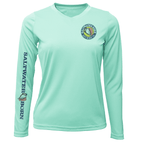 Saltwater Born Shirts & Tops Key West "The Beach Gives me Porpoise" Women's Long Sleeve UPF 50+ Dry-Fit Shirt