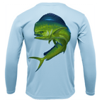 Saltwater Born Shirts & Tops S / ICE BLUE Key West, FL Action Mahi Long Sleeve UPF 50+ Dry-Fit Shirt