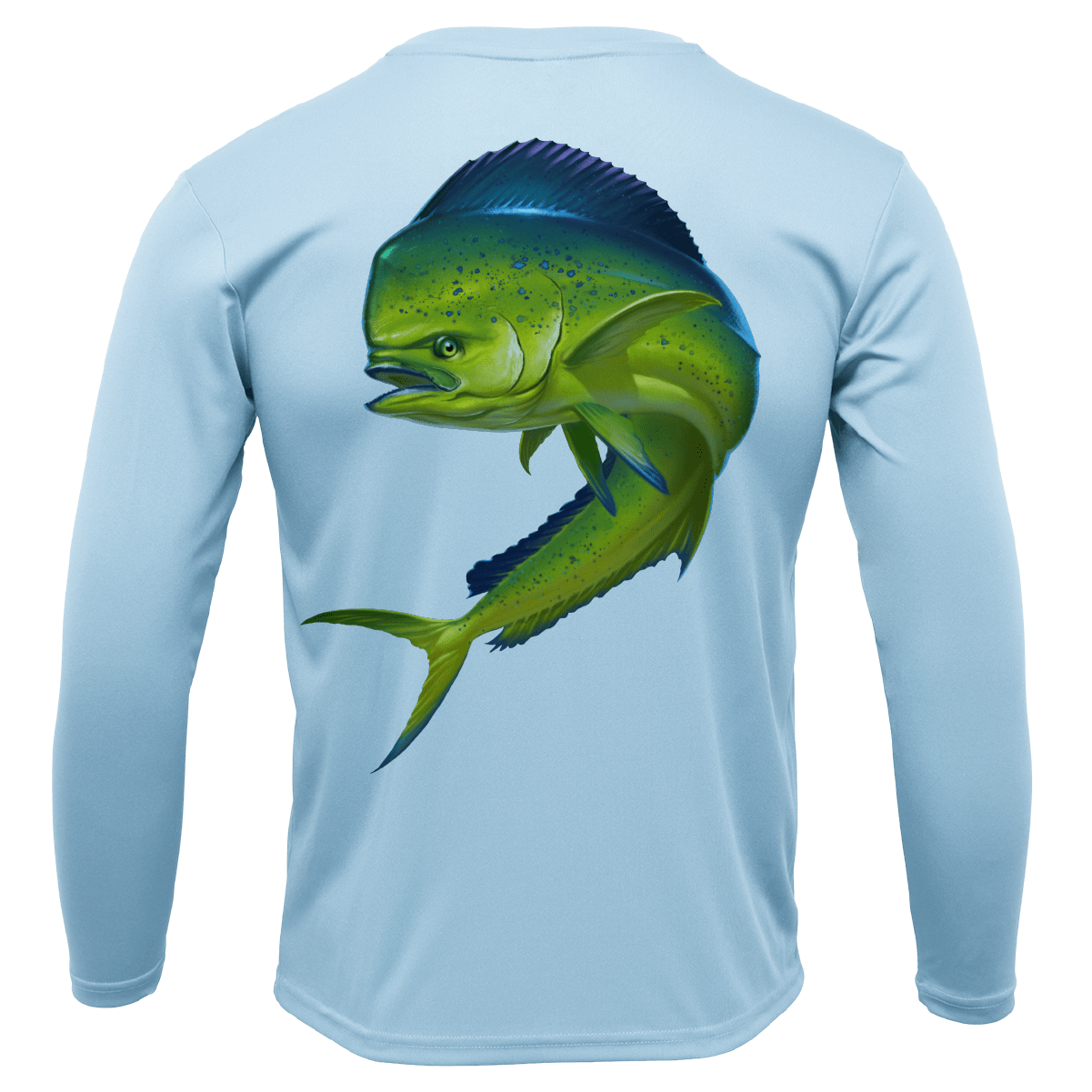 Saltwater Born Shirts & Tops S / ICE BLUE Key West, FL Action Mahi Long Sleeve UPF 50+ Dry-Fit Shirt
