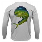 Saltwater Born Shirts & Tops S / SILVER Key West, FL Action Mahi Long Sleeve UPF 50+ Dry-Fit Shirt
