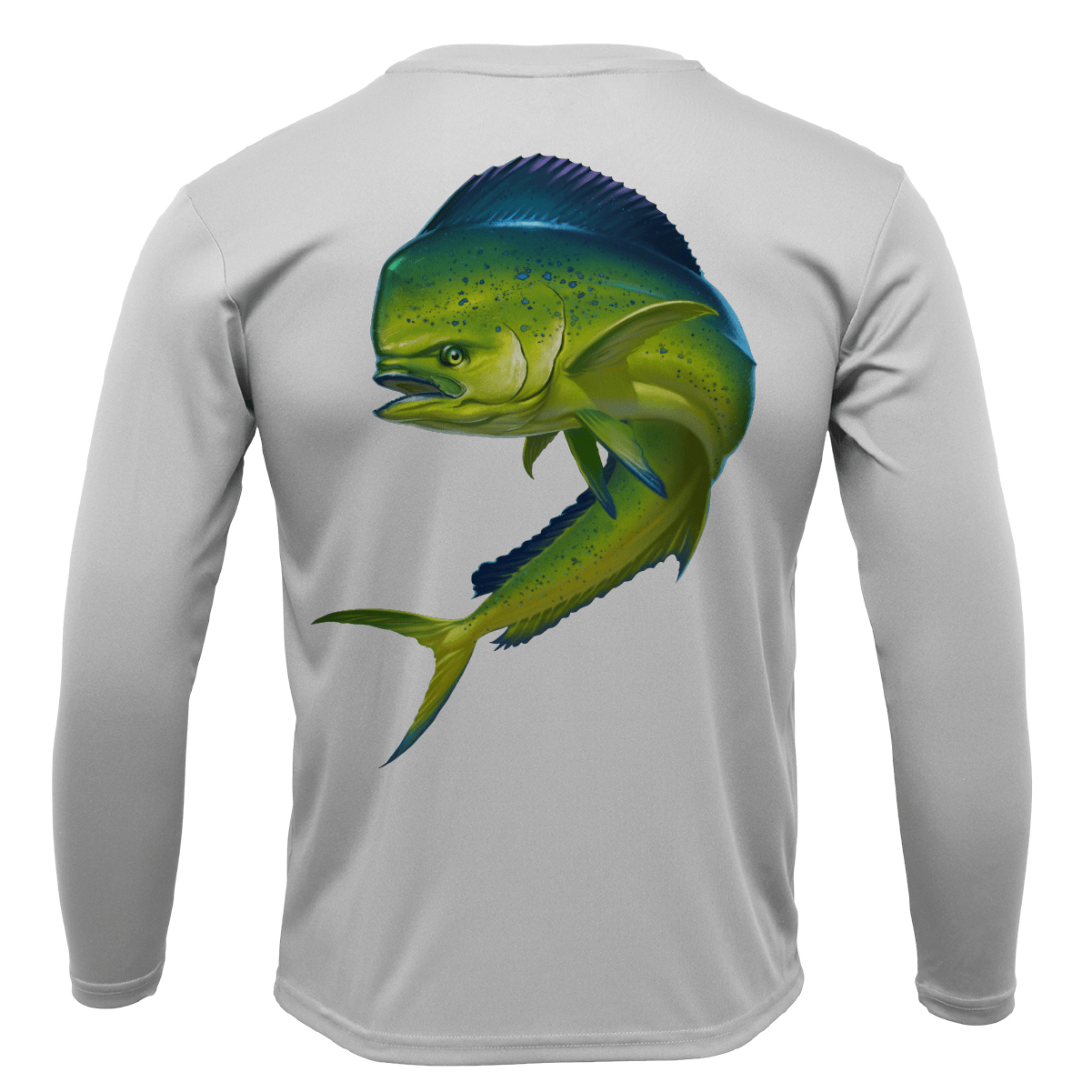 Saltwater Born Shirts & Tops S / SILVER Key West, FL Action Mahi Long Sleeve UPF 50+ Dry-Fit Shirt