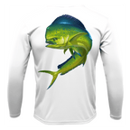 Saltwater Born Shirts & Tops S / WHITE Key West, FL Action Mahi Long Sleeve UPF 50+ Dry-Fit Shirt
