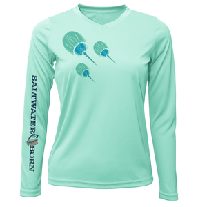 Saltwater Born Shirts & Tops XS / SEAFOAM Key West Horseshoe Crab Women's Long Sleeve UPF 50+ Dry-Fit Shirt