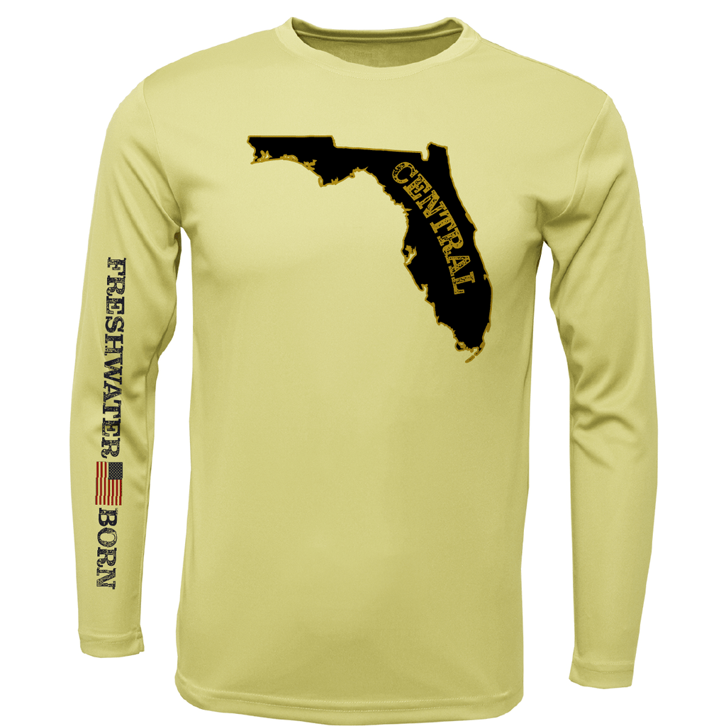 Saltwater Born Shirts UCF Black and Gold Freshwater Born Boy's Long Sleeve UPF 50+ Dry-Fit Shirt