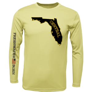 Saltwater Born Shirts UCF Black and Gold Freshwater Born Men's Long Sleeve UPF 50+ Dry-Fit Shirt