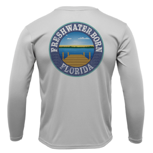 Saltwater Born Shirts USF Green and Gold Freshwater Born Boy's Long Sleeve UPF 50+ Dry-Fit Shirt