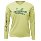 Saltwater Born Shirts XS / CANARY Tarpon Springs, FL "Saltwater Hair Don't Care" Long Sleeve UPF 50+ Dry-Fit Shirt
