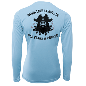 Saltwater Born Shirts XS / ICE BLUE North Carolina Blackbeard Women's Long Sleeve UPF 50+ Dry-Fit Shirt