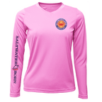 Saltwater Born Shirts XS / PINK Siesta Key Steamed Crab Women's Long Sleeve UPF 50+ Dry-Fit Shirt