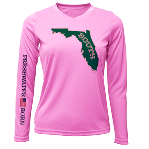 Saltwater Born Shirts XS / PINK USF Green and Gold Freshwater Born Women's Long Sleeve UPF 50+ Dry-Fit Shirt