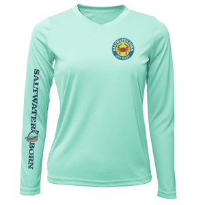 Saltwater Born Shirts XS / SEAFOAM Key West Steamed Crab Women's Long Sleeve UPF 50+ Dry-Fit Shirt