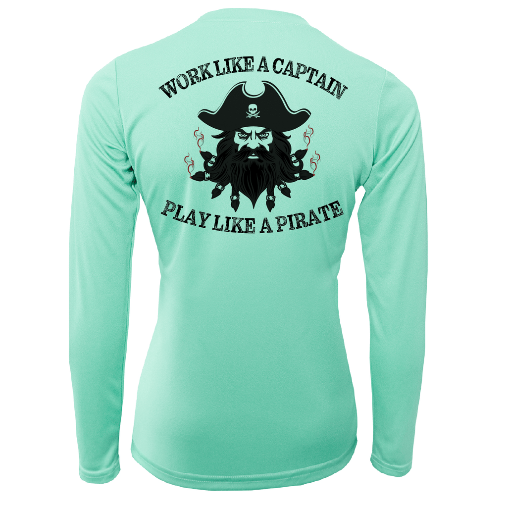Saltwater Born Shirts XS / SEAFOAM Saltwater Born Blackbeard Women's Long Sleeve UPF50+ Dry-Fit Shirt