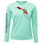 Saltwater Born Shirts XS / SEAFOAM State of Florida Long Sleeve UPF 50+ Dry-Fit Shirt