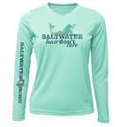 Saltwater Born Shirts XS / SEAFOAM Tarpon Springs, FL "Saltwater Hair Don't Care" Long Sleeve UPF 50+ Dry-Fit Shirt