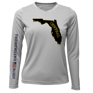 Saltwater Born Shirts XS / SILVER UCF Black and Gold Freshwater Born Women's LS UPF 50+ Dry-Fit Shirt