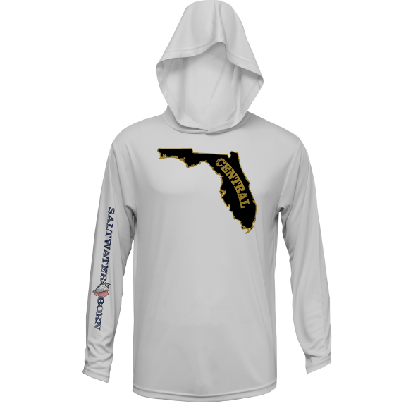 SALTWATER BORN Shirts XS / SILVER UCF Black and Gold Long Sleeve UPF 50+ Dry-Fit Hoodie