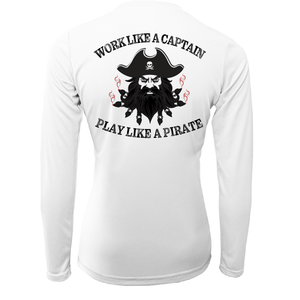 Saltwater Born Shirts XS / WHITE North Carolina Blackbeard Women's Long Sleeve UPF 50+ Dry-Fit Shirt